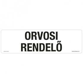 Orvosi rendelő Öntapadós matrica 250x80 mm