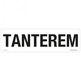 Tanterem Öntapadós matrica 250x80 mm