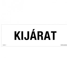 Kijárat Öntapadós matrica 250x80 mm