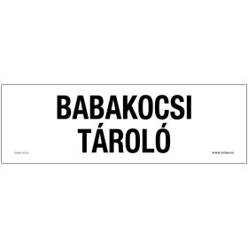 Babakocsi tároló Öntapadós matrica 250x80 mm