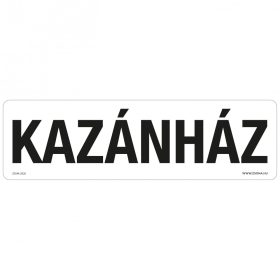 Kazánház Öntapadós matrica 250x80 mm