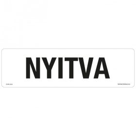 Nyitva Öntapadós matrica 250x80 mm