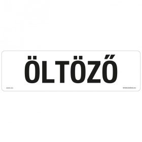 Öltöző Öntapadós matrica 250x80 mm