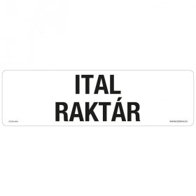 Ital raktár Öntapadós matrica 250x80 mm