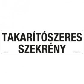 Takarítószeres szekrény Öntapadós matrica 250x80 mm