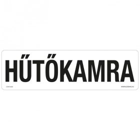 Hűtőkamra Öntapadós matrica 250x80 mm