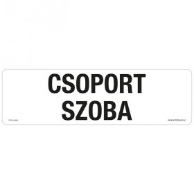 Csoport szoba Öntapadós matrica 250x80 mm