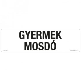 Gyermek mosdó Öntapadós matrica 250x80 mm