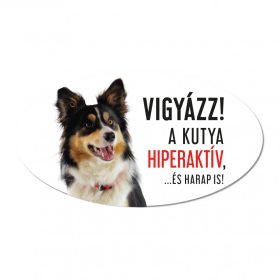 Vigyázz a kutya harap tábla műanyagból BORDER COLLIE