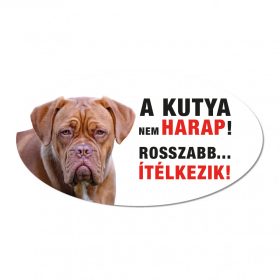 Vigyázz a kutya harap tábla műanyagból MASZTIFF