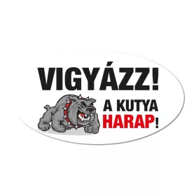 Vigyázz a kutya harap tábla műanyagból