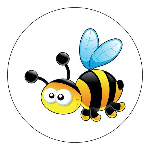 Öntapadós Ovis jel csomag Méhecske  mintával