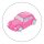 Öntapadós Ovis jel csomag Rózsaszín autó  mintával