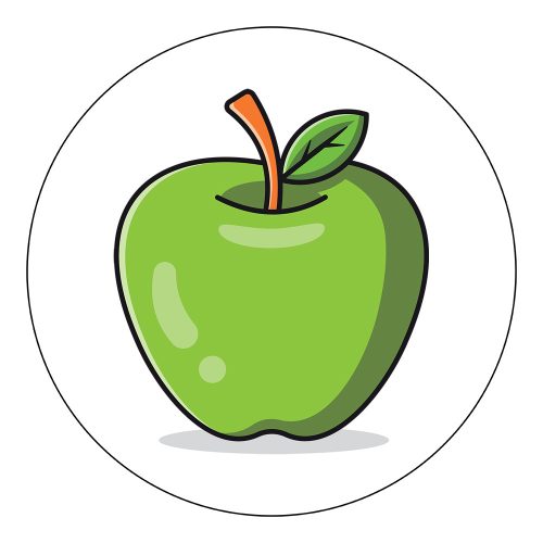 Öntapadós Ovis jel csomag Zöld alma  mintával
