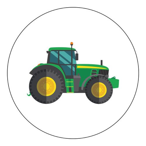 Vasalható Ovis jel csomag  Zöld traktor  mintával